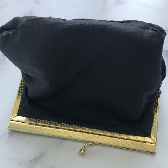 Vintage Tapestry Needlepoint Floral Clutch Handbag - Picture 7 of 10